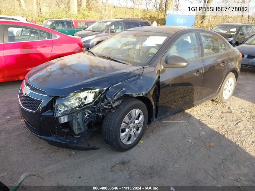 1G1PB5SH6E7478052 2014 Chevrolet Cruze Ls Manual