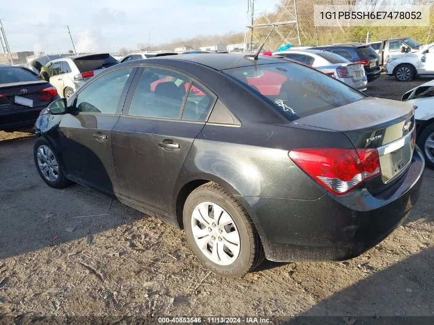 1G1PB5SH6E7478052 2014 Chevrolet Cruze Ls Manual