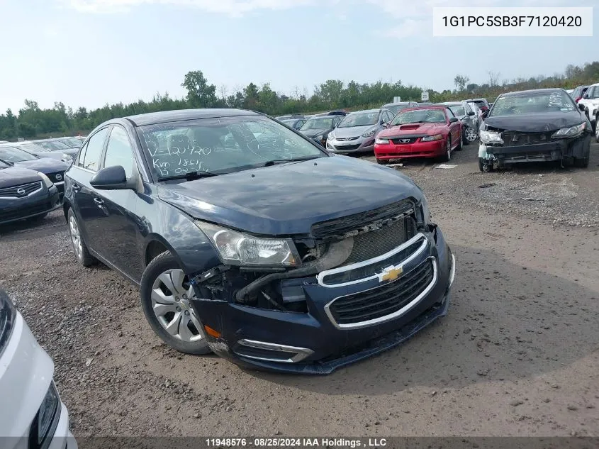 2015 Chevrolet Cruze VIN: 1G1PC5SB3F7120420 Lot: 11948576