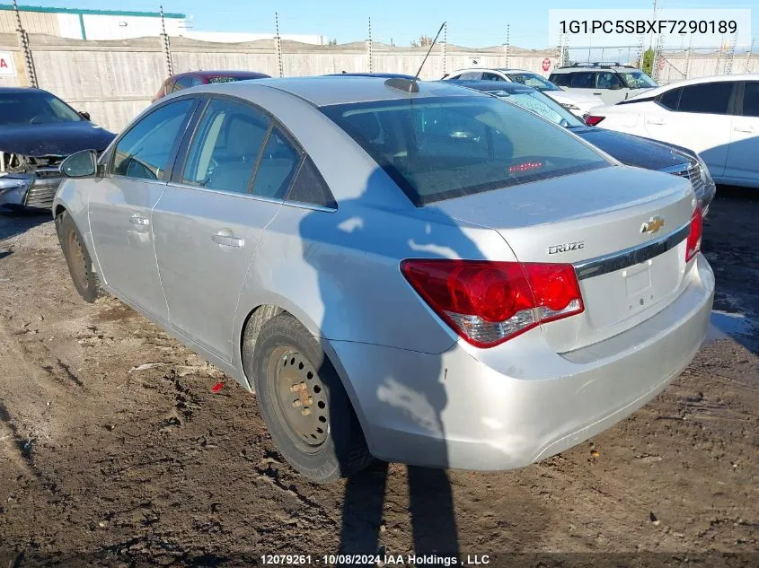 2015 Chevrolet Cruze Lt VIN: 1G1PC5SBXF7290189 Lot: 12079261