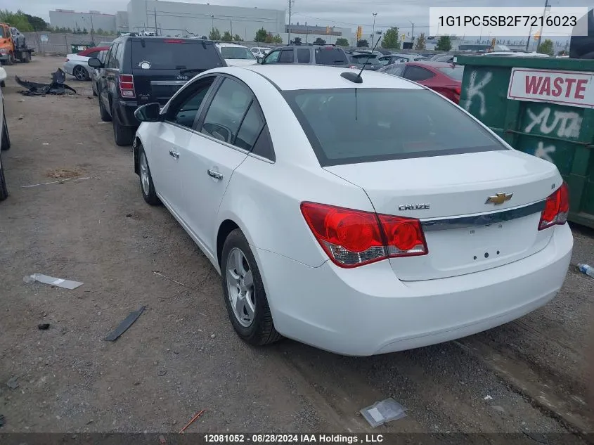 2015 Chevrolet Cruze VIN: 1G1PC5SB2F7216023 Lot: 12081052