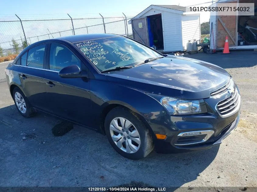 2015 Chevrolet Cruze Lt VIN: 1G1PC5SBXF7154032 Lot: 12120153