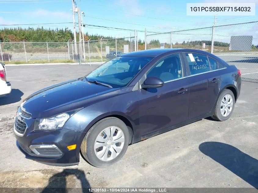 2015 Chevrolet Cruze Lt VIN: 1G1PC5SBXF7154032 Lot: 12120153