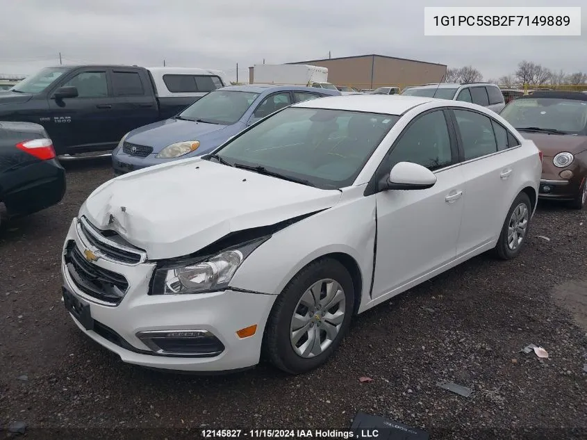 2015 Chevrolet Cruze VIN: 1G1PC5SB2F7149889 Lot: 12145827