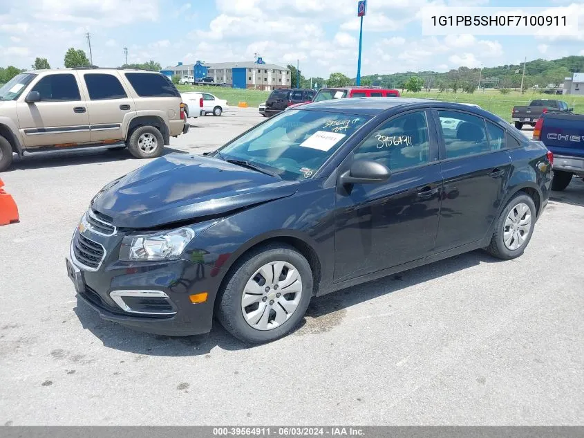 2015 Chevrolet Cruze Ls VIN: 1G1PB5SH0F7100911 Lot: 39564911