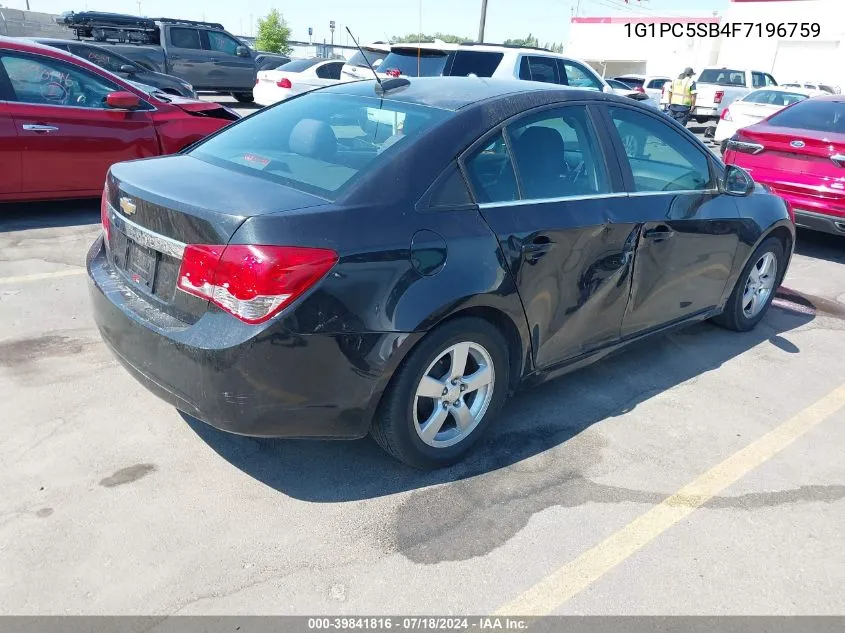 2015 Chevrolet Cruze 1Lt Auto VIN: 1G1PC5SB4F7196759 Lot: 39841816