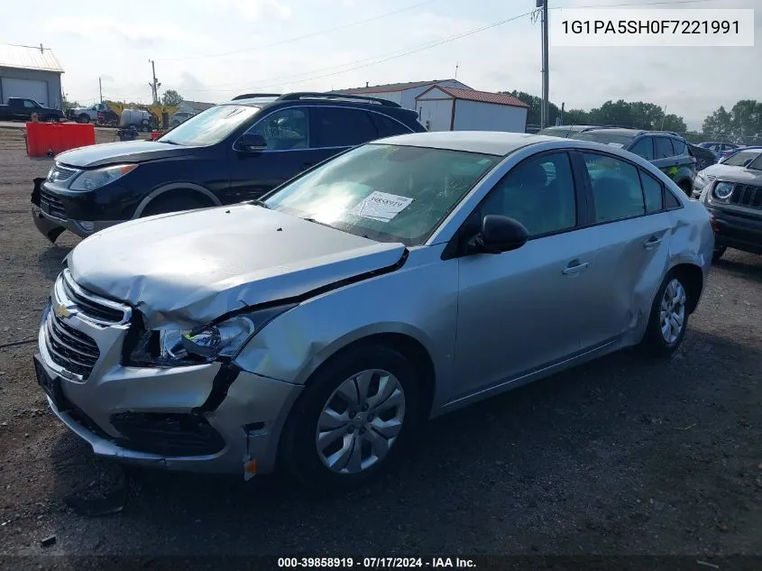 2015 Chevrolet Cruze Ls Auto VIN: 1G1PA5SH0F7221991 Lot: 39858919