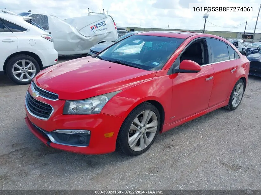 2015 Chevrolet Cruze Ltz VIN: 1G1PG5SB8F7274061 Lot: 39923150