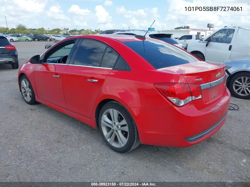 2015 Chevrolet Cruze Ltz VIN: 1G1PG5SB8F7274061 Lot: 39923150