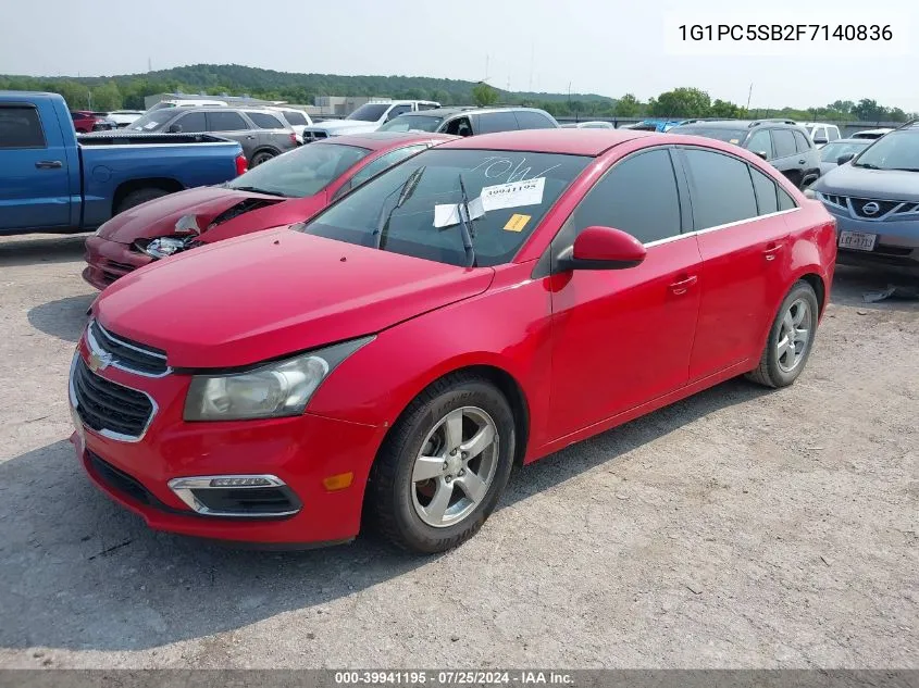 1G1PC5SB2F7140836 2015 Chevrolet Cruze 1Lt Auto