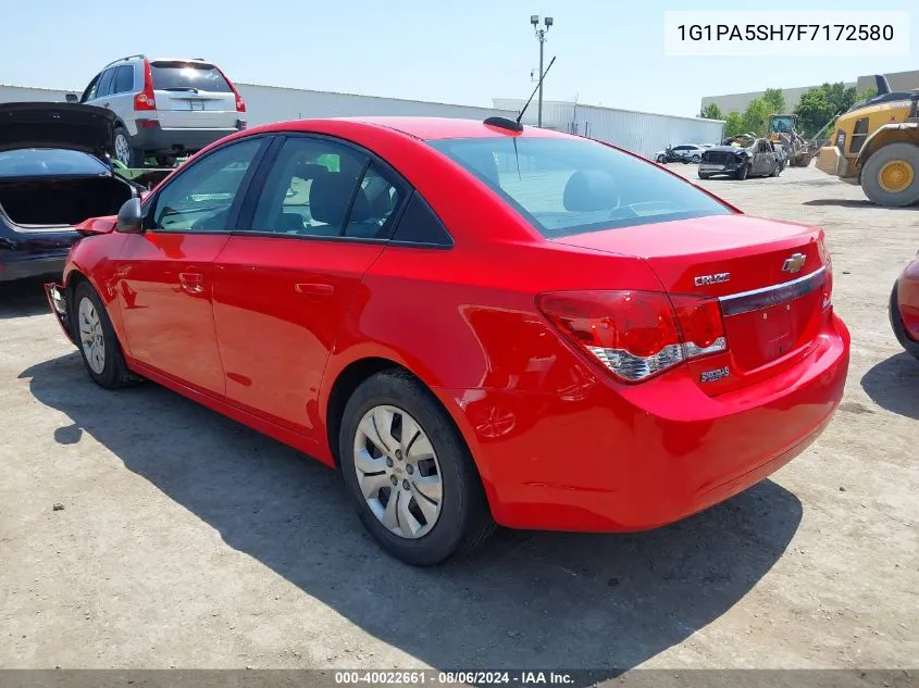 2015 Chevrolet Cruze Ls Auto VIN: 1G1PA5SH7F7172580 Lot: 40022661