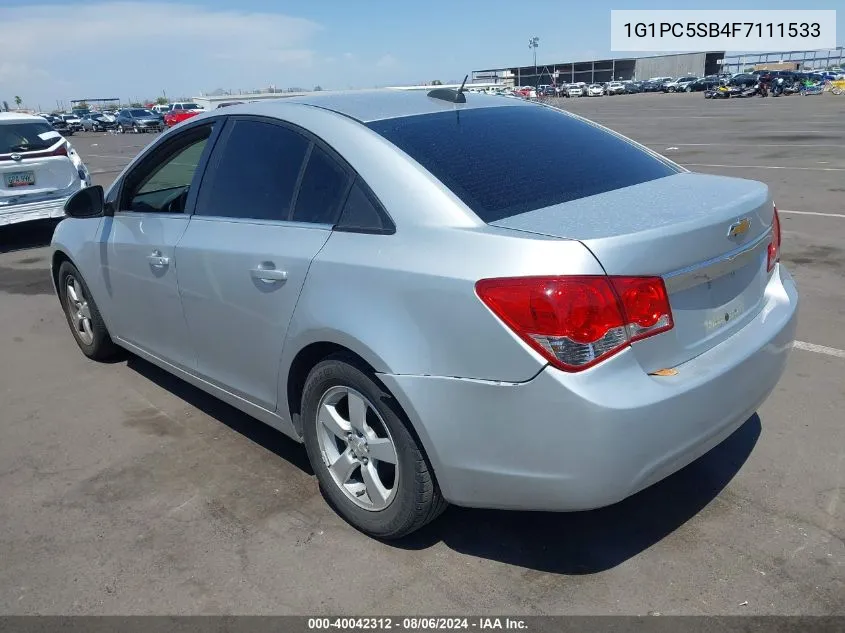 2015 Chevrolet Cruze 1Lt Auto VIN: 1G1PC5SB4F7111533 Lot: 40042312