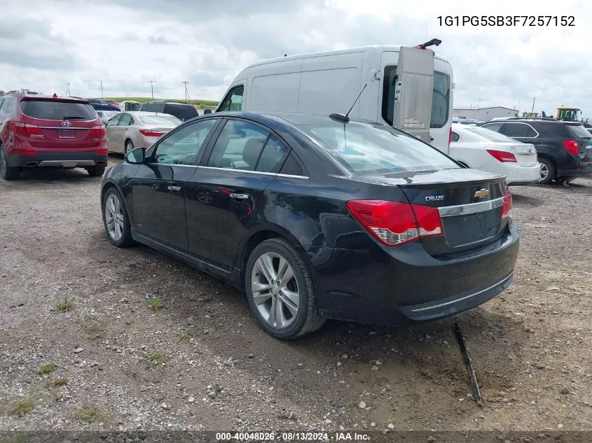 2015 Chevrolet Cruze Ltz VIN: 1G1PG5SB3F7257152 Lot: 40048026