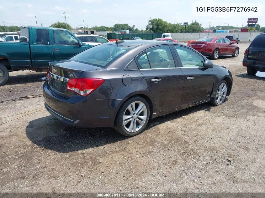 2015 Chevrolet Cruze Ltz VIN: 1G1PG5SB6F7276942 Lot: 40078111