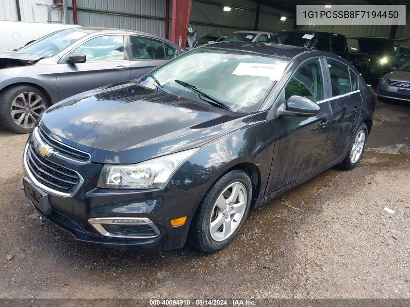 1G1PC5SB8F7194450 2015 Chevrolet Cruze 1Lt Auto