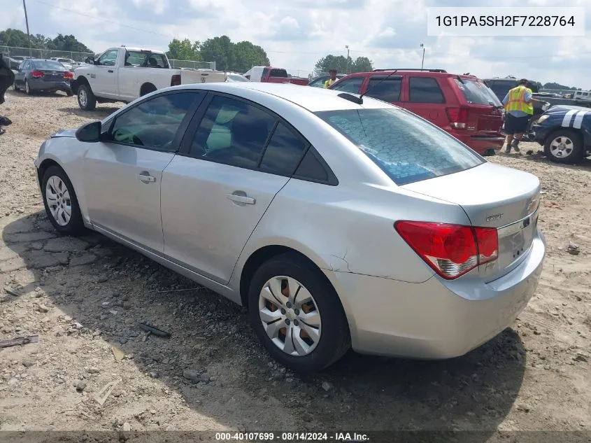 2015 Chevrolet Cruze Ls Auto VIN: 1G1PA5SH2F7228764 Lot: 40107699