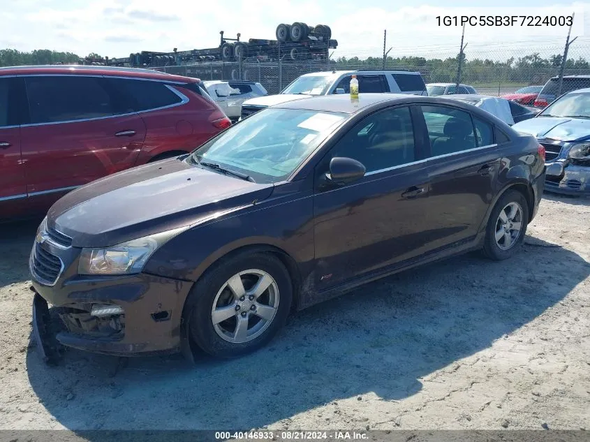 2015 Chevrolet Cruze 1Lt Auto VIN: 1G1PC5SB3F7224003 Lot: 40146933