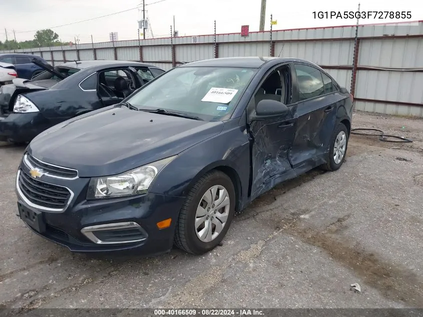 2015 Chevrolet Cruze Ls Auto VIN: 1G1PA5SG3F7278855 Lot: 40166509