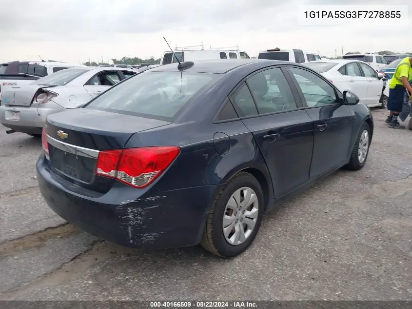 2015 Chevrolet Cruze Ls Auto VIN: 1G1PA5SG3F7278855 Lot: 40166509