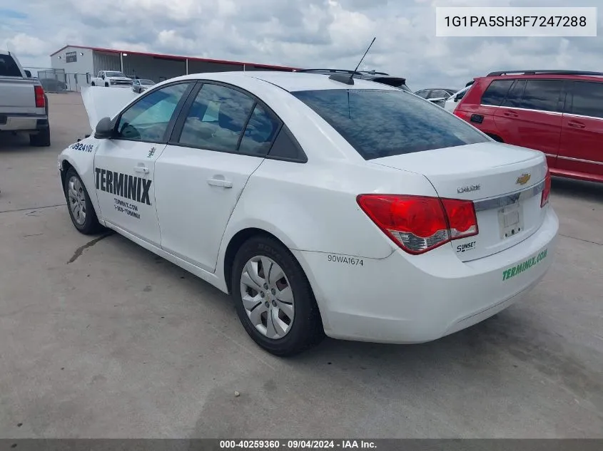 2015 Chevrolet Cruze Ls Auto VIN: 1G1PA5SH3F7247288 Lot: 40259360