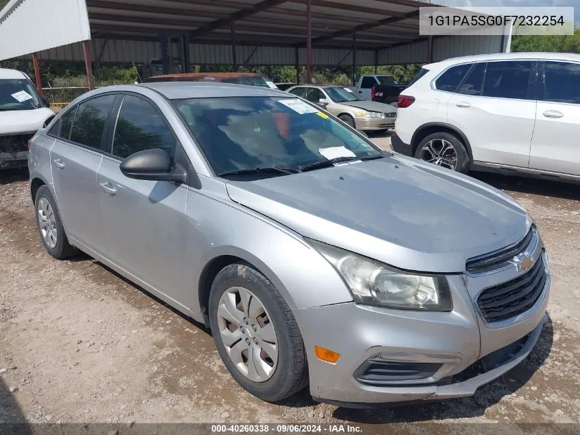 2015 Chevrolet Cruze Ls Auto VIN: 1G1PA5SG0F7232254 Lot: 40260338