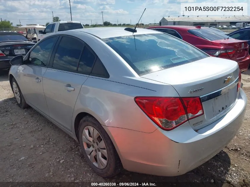 2015 Chevrolet Cruze Ls Auto VIN: 1G1PA5SG0F7232254 Lot: 40260338