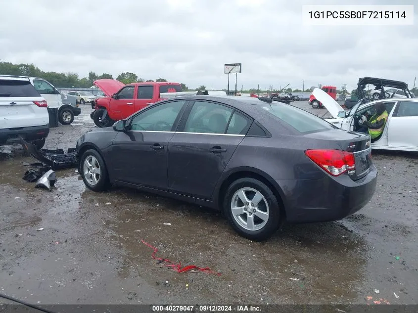 2015 Chevrolet Cruze 1Lt Auto VIN: 1G1PC5SB0F7215114 Lot: 40279047