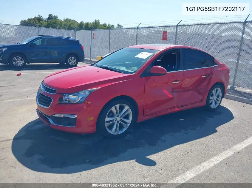 2015 Chevrolet Cruze Ltz VIN: 1G1PG5SB1F7202117 Lot: 40321952