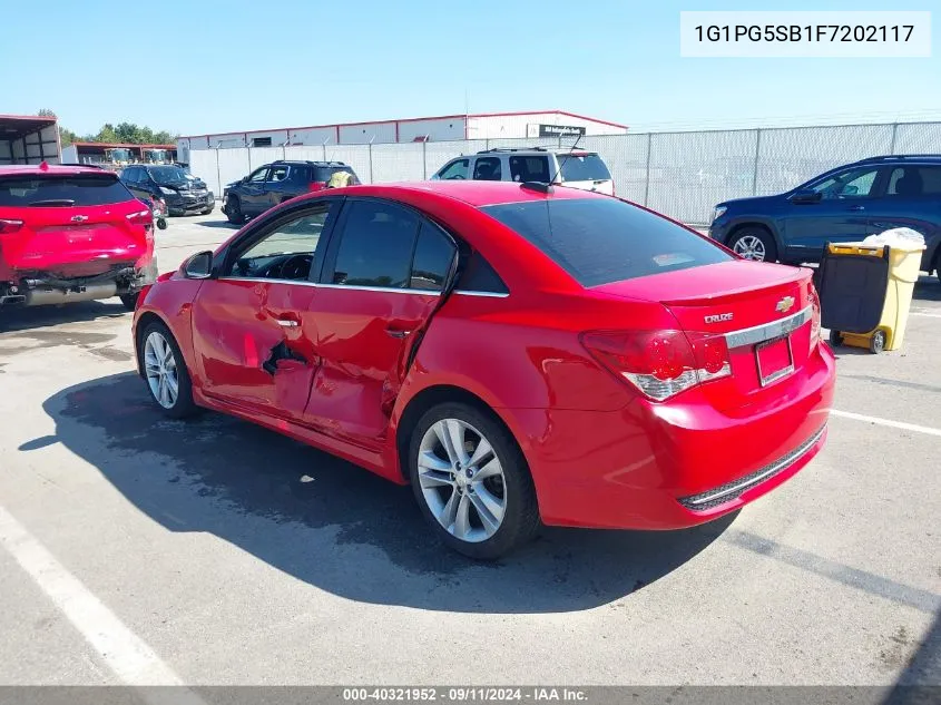 2015 Chevrolet Cruze Ltz VIN: 1G1PG5SB1F7202117 Lot: 40321952