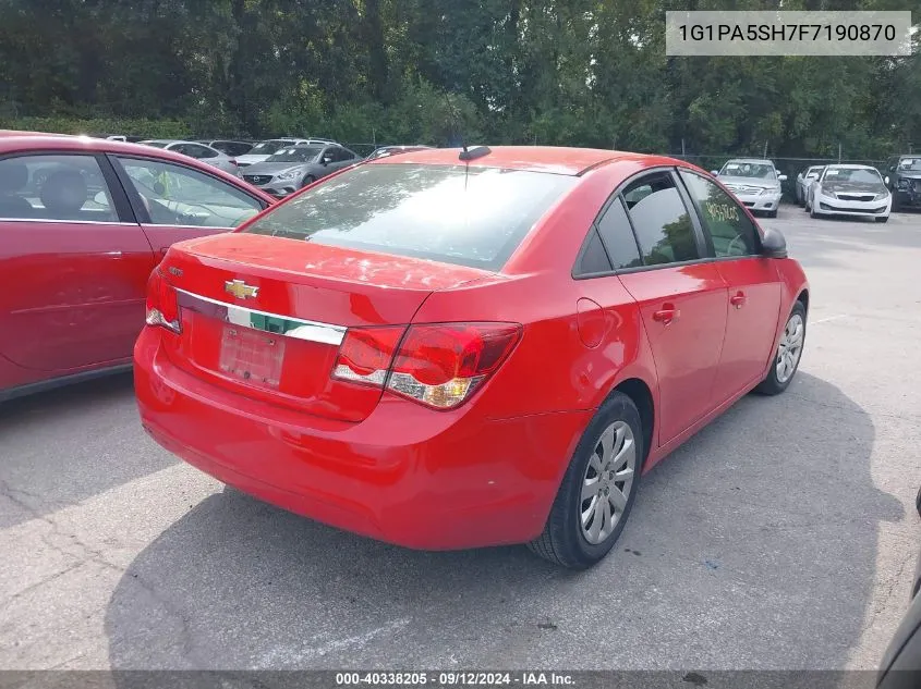 1G1PA5SH7F7190870 2015 Chevrolet Cruze Ls Auto