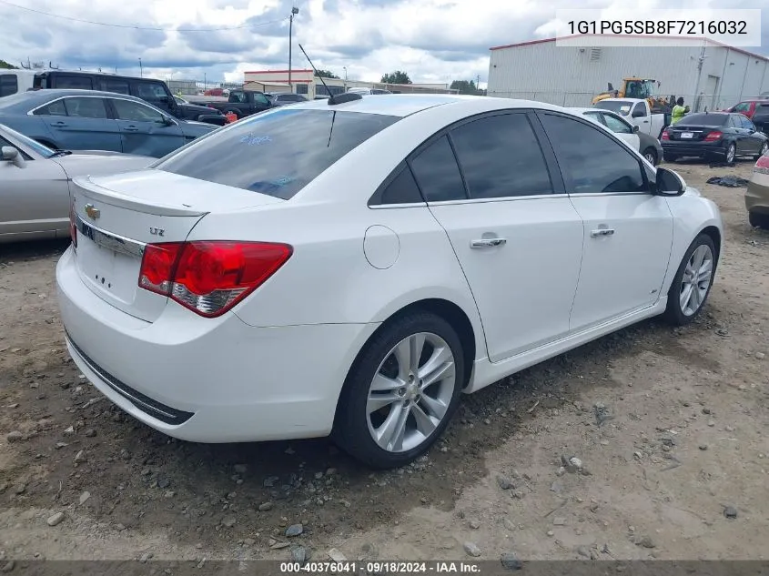 2015 Chevrolet Cruze Ltz VIN: 1G1PG5SB8F7216032 Lot: 40376041