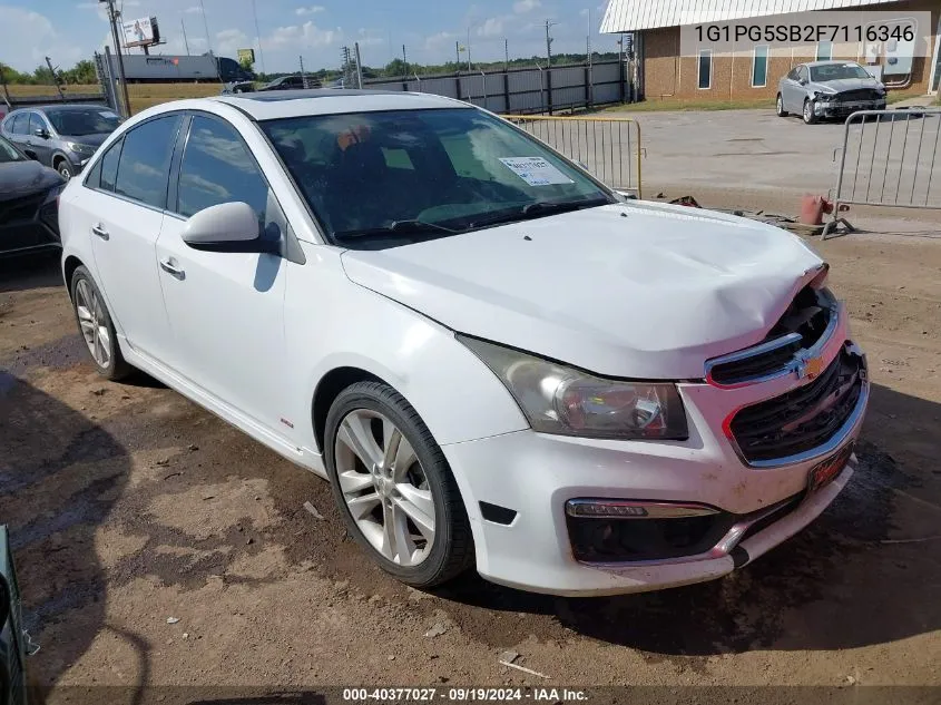 2015 Chevrolet Cruze Ltz VIN: 1G1PG5SB2F7116346 Lot: 40377027