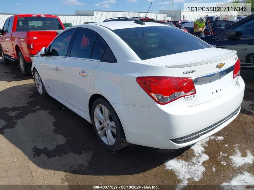 2015 Chevrolet Cruze Ltz VIN: 1G1PG5SB2F7116346 Lot: 40377027