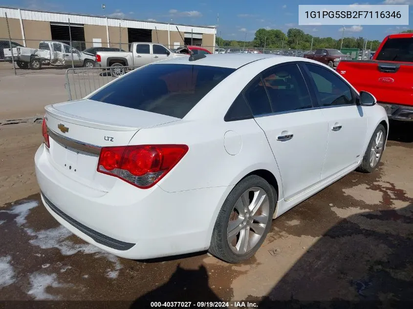 2015 Chevrolet Cruze Ltz VIN: 1G1PG5SB2F7116346 Lot: 40377027