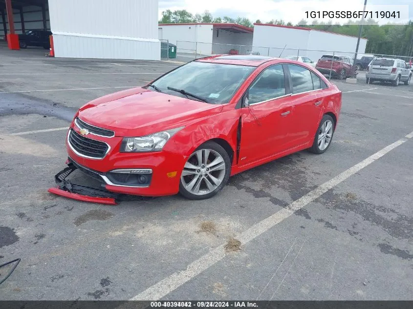 2015 Chevrolet Cruze Ltz VIN: 1G1PG5SB6F7119041 Lot: 40394042