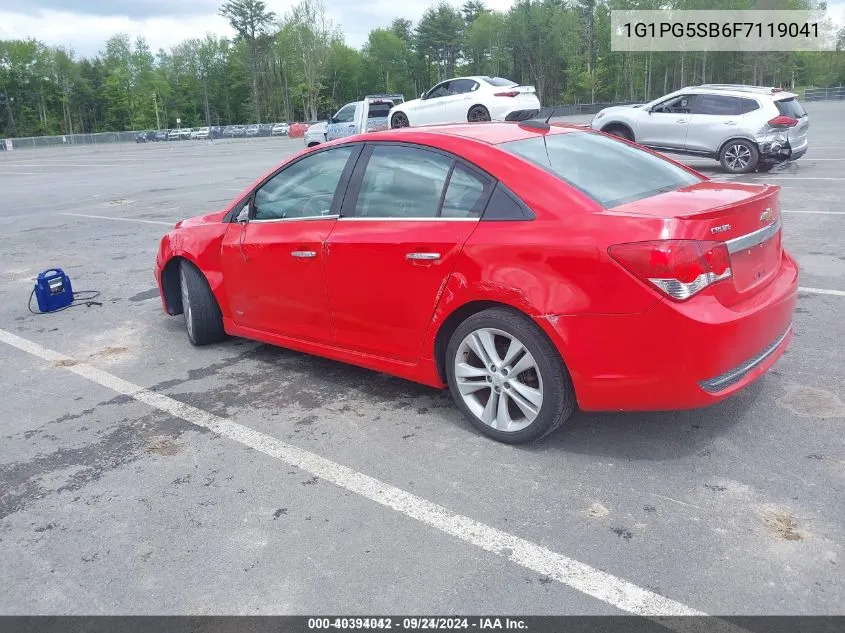 2015 Chevrolet Cruze Ltz VIN: 1G1PG5SB6F7119041 Lot: 40394042