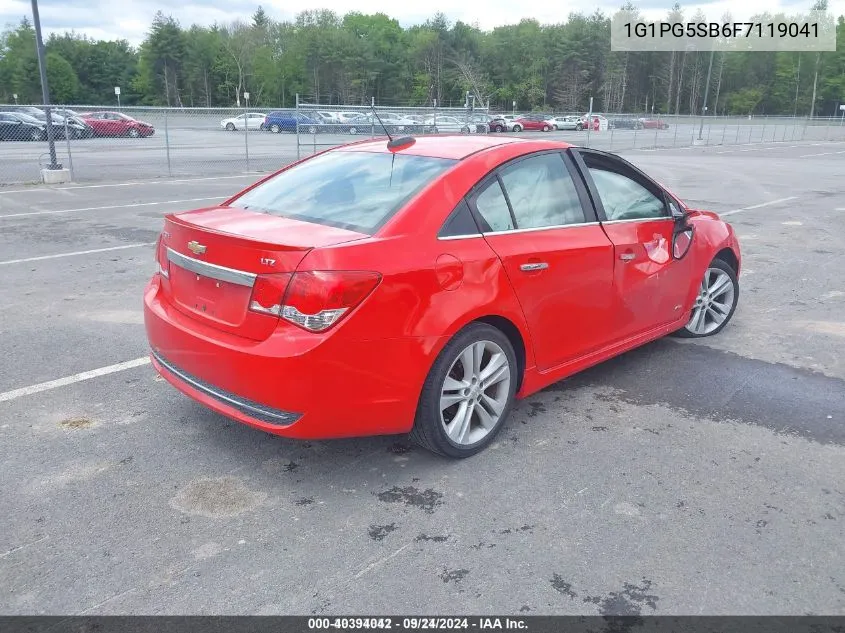 2015 Chevrolet Cruze Ltz VIN: 1G1PG5SB6F7119041 Lot: 40394042