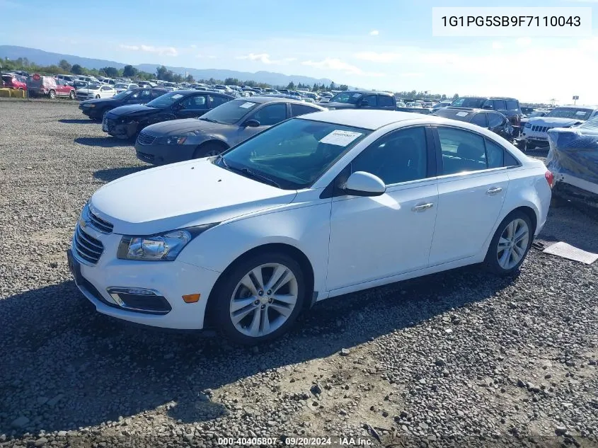 2015 Chevrolet Cruze Ltz VIN: 1G1PG5SB9F7110043 Lot: 40405807