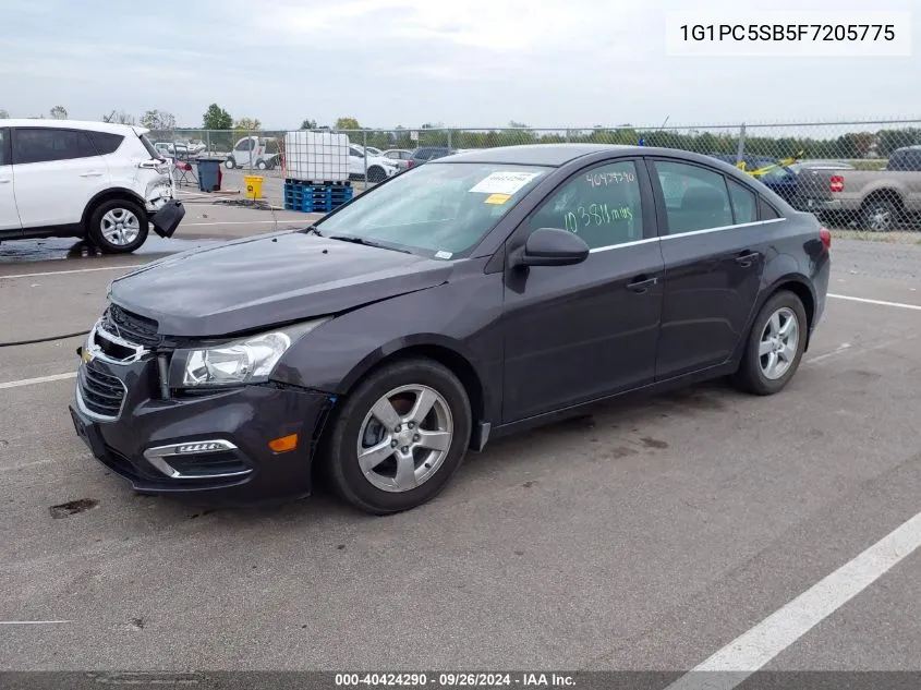 2015 Chevrolet Cruze 1Lt Auto VIN: 1G1PC5SB5F7205775 Lot: 40424290