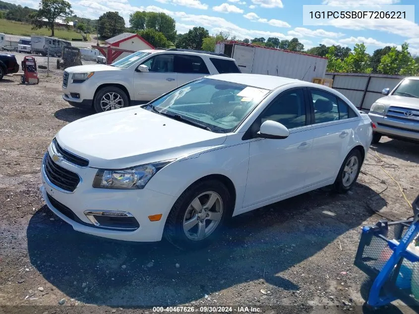 2015 Chevrolet Cruze 1Lt Auto VIN: 1G1PC5SB0F7206221 Lot: 40467626