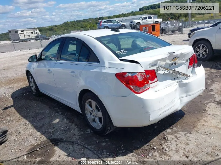 2015 Chevrolet Cruze 1Lt Auto VIN: 1G1PC5SB0F7206221 Lot: 40467626