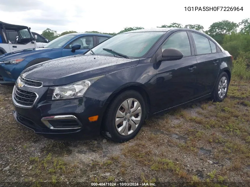 1G1PA5SH0F7226964 2015 Chevrolet Cruze Ls Auto