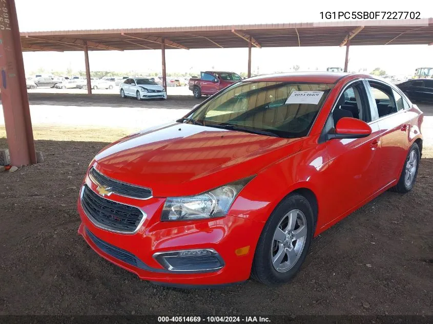 2015 Chevrolet Cruze 1Lt Auto VIN: 1G1PC5SB0F7227702 Lot: 40514669