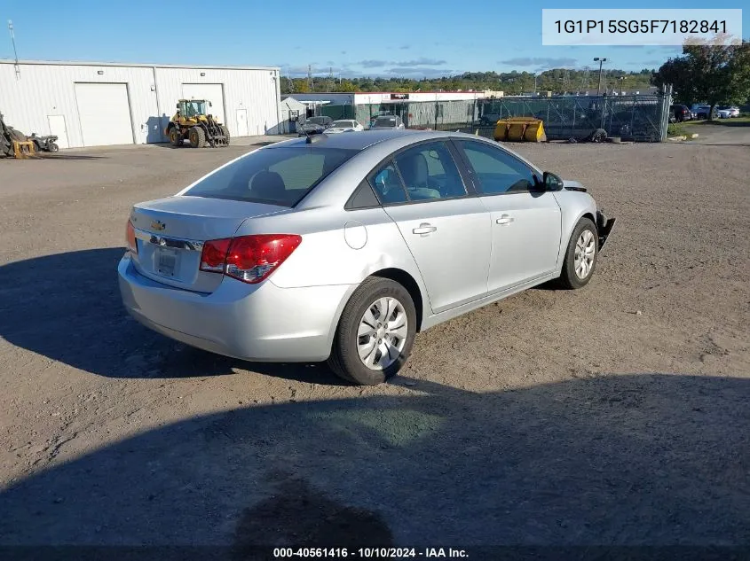 2015 Chevrolet Cruze L Manual VIN: 1G1P15SG5F7182841 Lot: 40561416