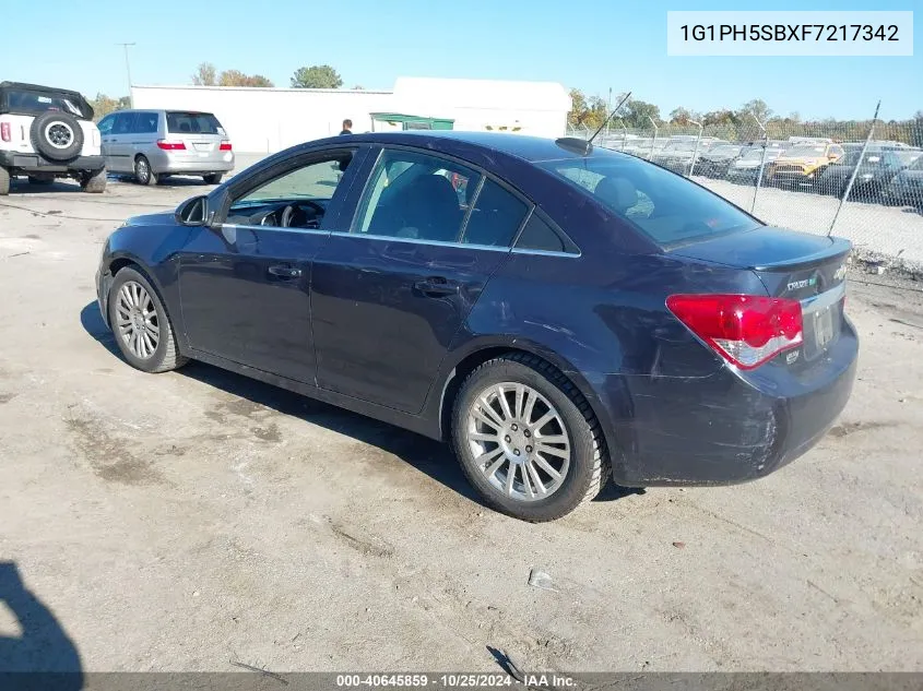 2015 Chevrolet Cruze Eco Auto VIN: 1G1PH5SBXF7217342 Lot: 40645859