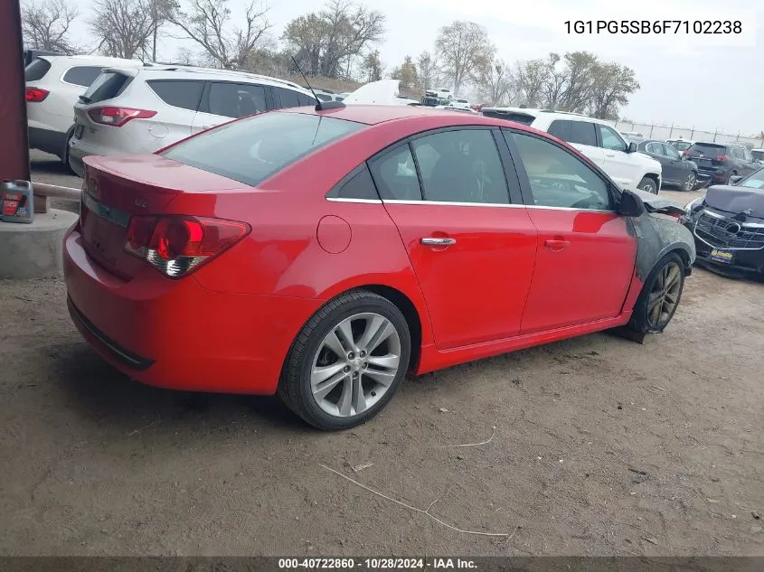 2015 Chevrolet Cruze Ltz VIN: 1G1PG5SB6F7102238 Lot: 40722860