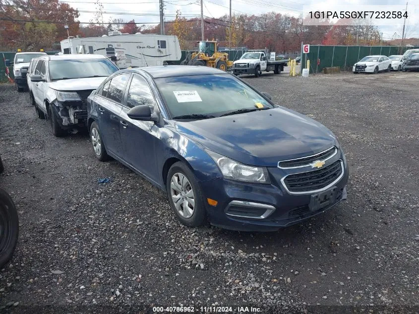 2015 Chevrolet Cruze Ls VIN: 1G1PA5SGXF7232584 Lot: 40786962