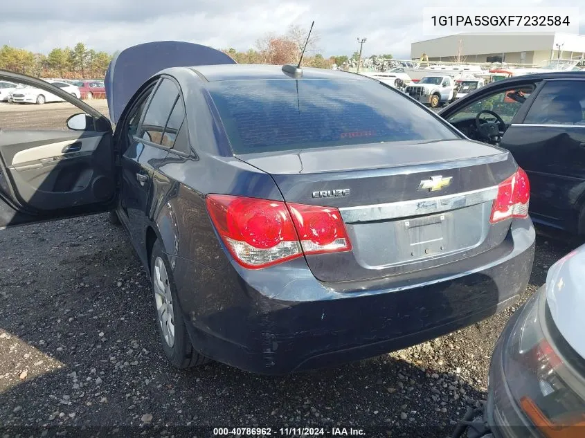 2015 Chevrolet Cruze Ls VIN: 1G1PA5SGXF7232584 Lot: 40786962