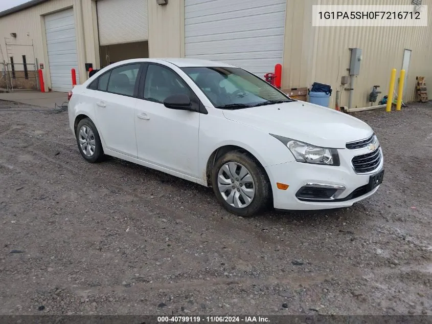 2015 Chevrolet Cruze Ls Auto VIN: 1G1PA5SH0F7216712 Lot: 40799119