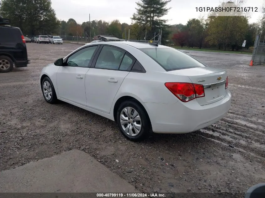 2015 Chevrolet Cruze Ls Auto VIN: 1G1PA5SH0F7216712 Lot: 40799119